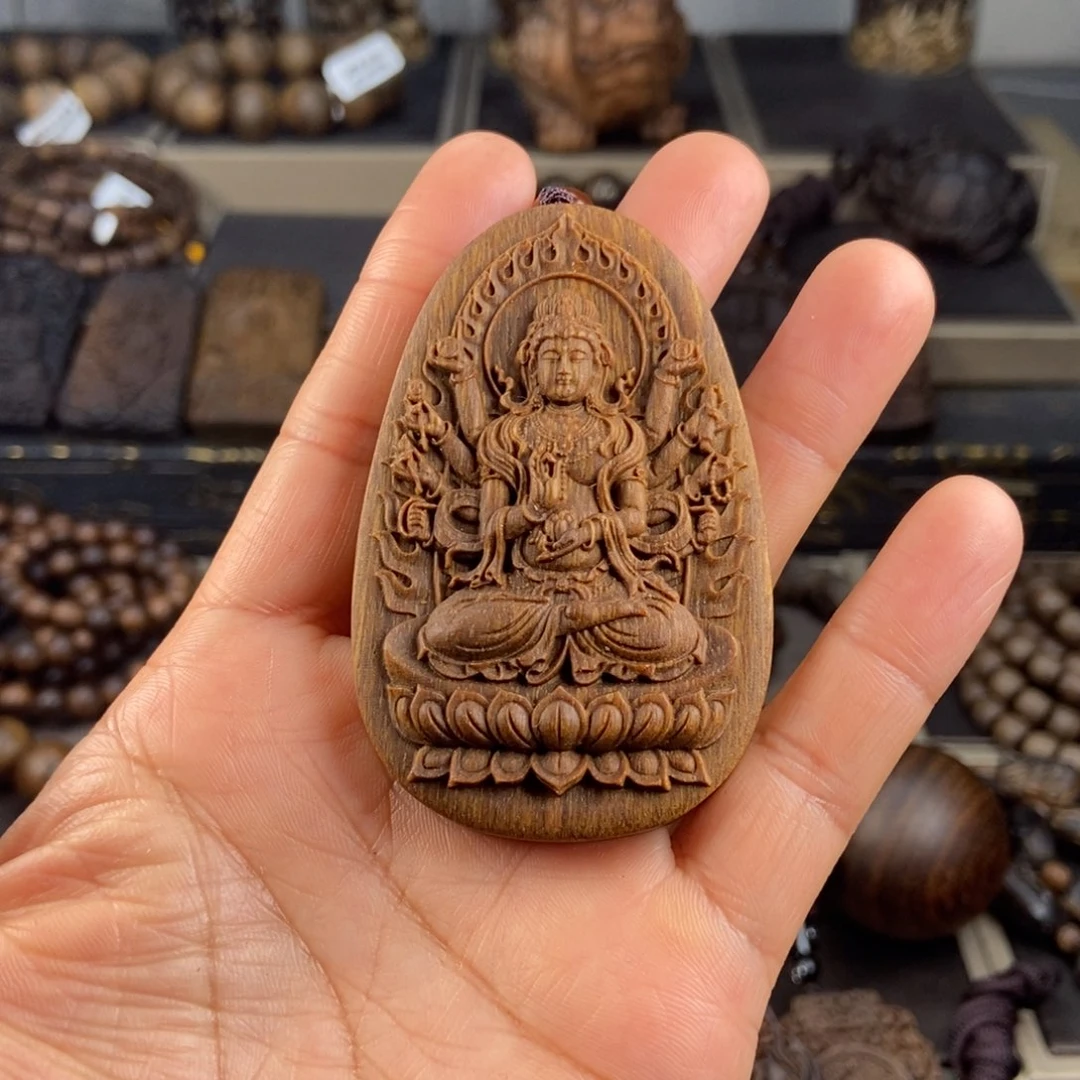 沉香木吊坠C***L越南芽庄富森红土