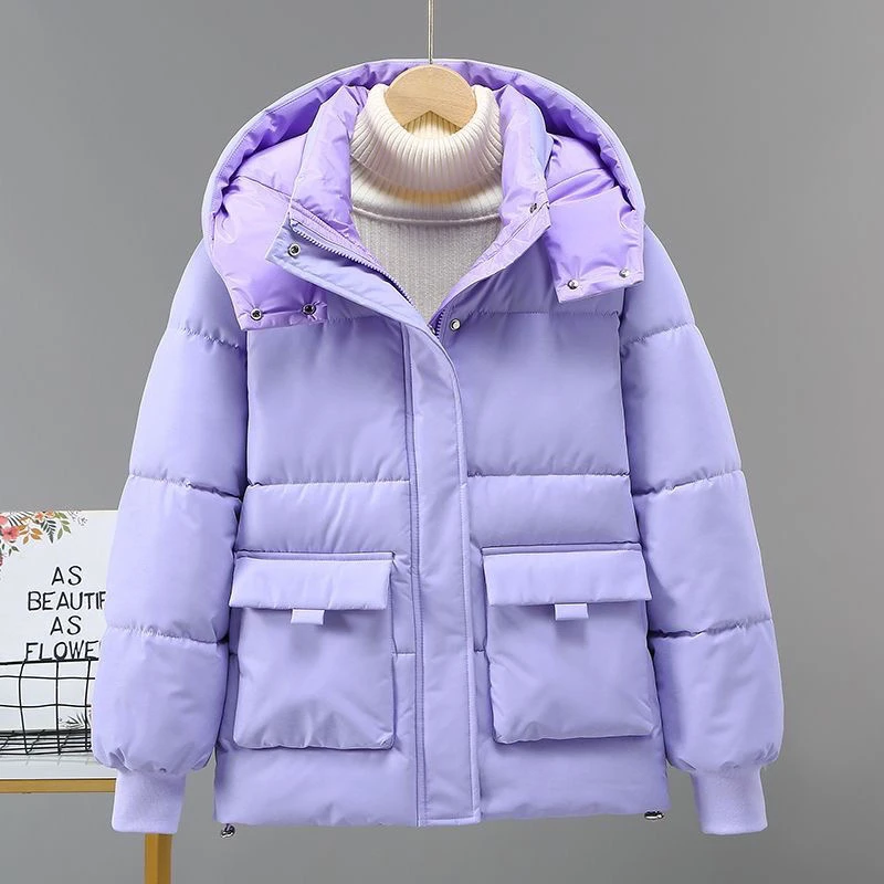 2025冬季新款高档棉服短款时尚小个子连帽棉服外套韩版加厚保暖