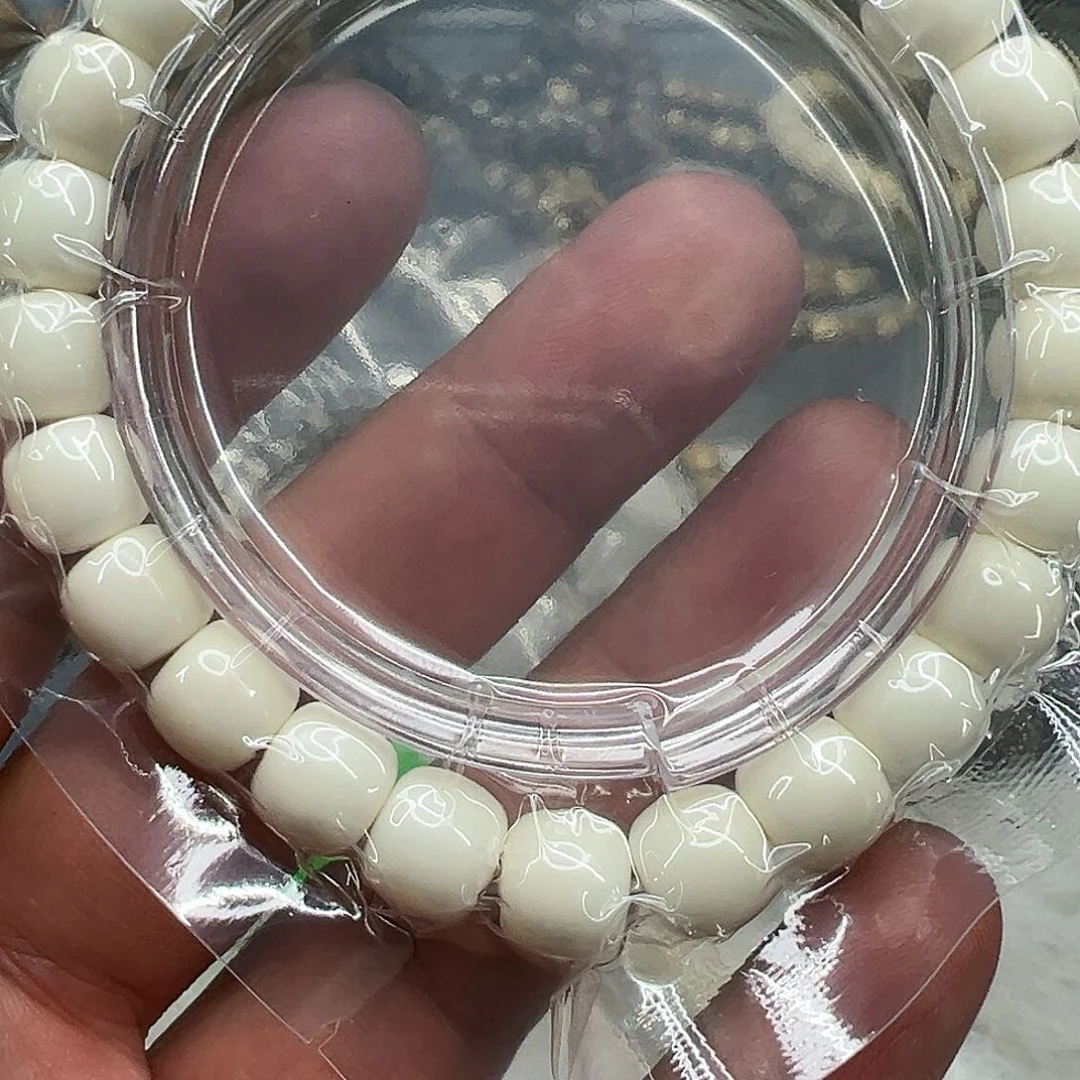 白玉菩提手串17骑士白菩提单圈1.0