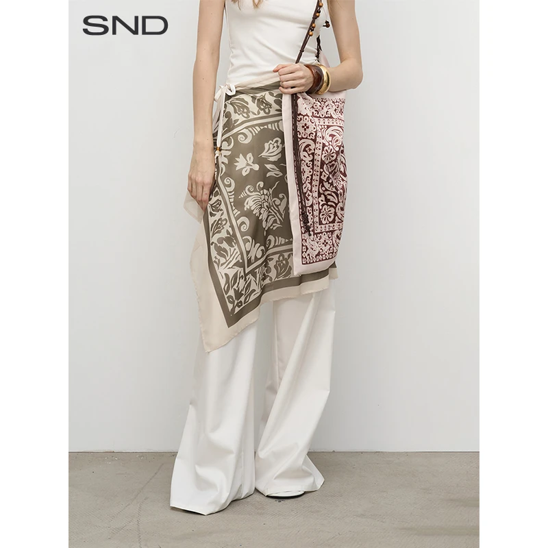 【ODTD 设计师品牌】SND SS25 艺术印花撞色图案半身裙