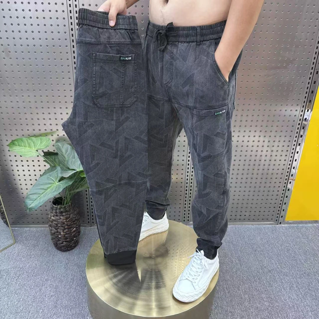 秋季六兜高弹松紧腰小脚裤潮流长裤百搭8130裤子男裤休闲裤运动