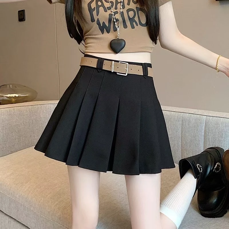 157S9910 2025春季新款女士韩版时尚百褶裙短裙