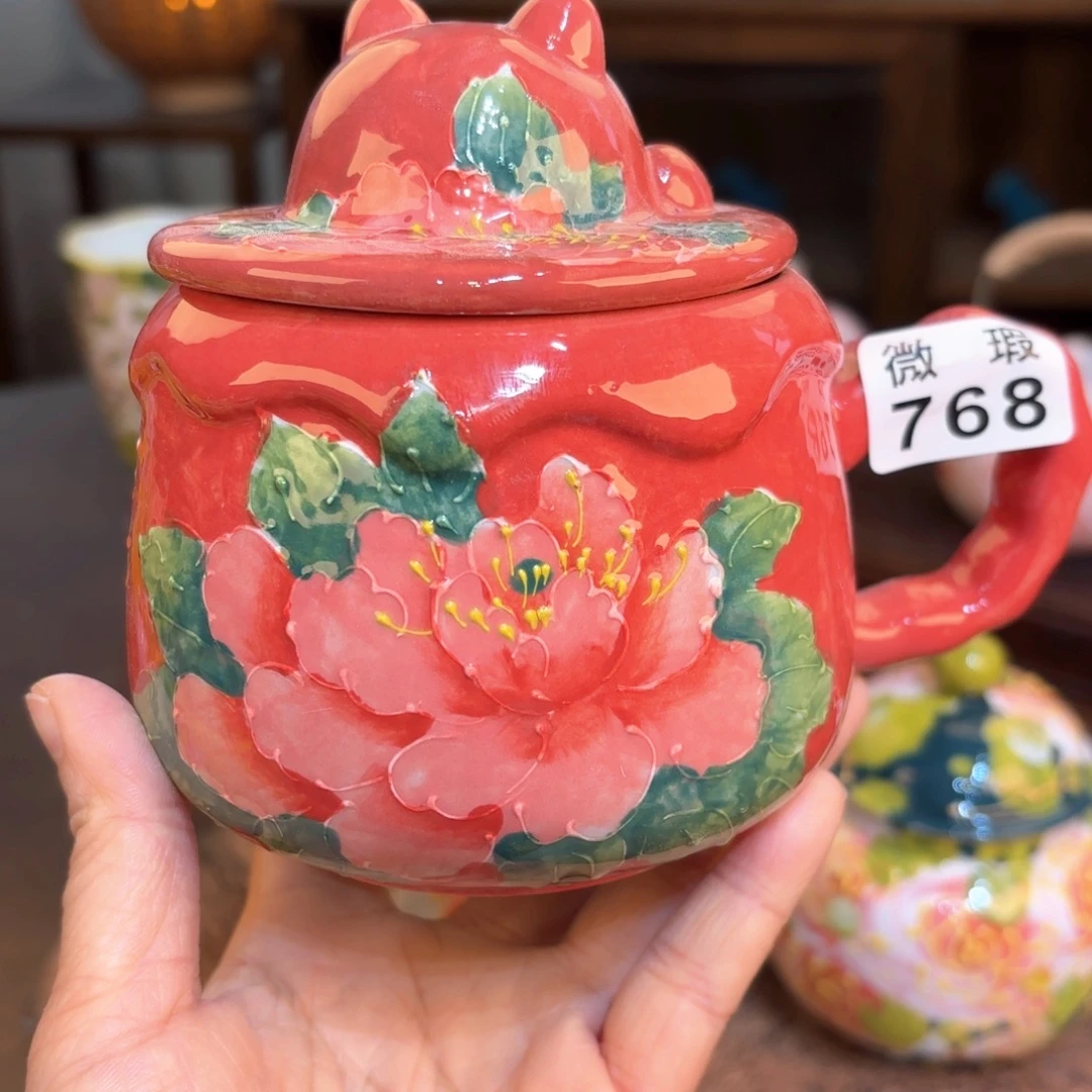 景德镇手绘高温釉下彩陶瓷茶具