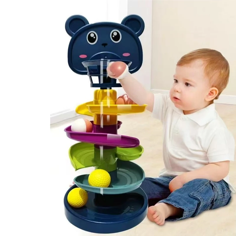 转转乐轨道球婴儿宝宝玩具益智1早教2一岁叠叠乐滚滑球塔