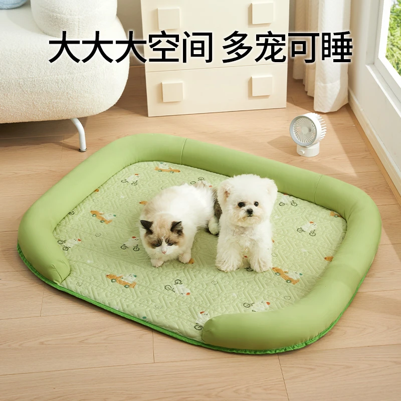 狗窝夏天新型凉席狗睡觉的床垫子小型犬泰迪猫咪宠物用品四季通用