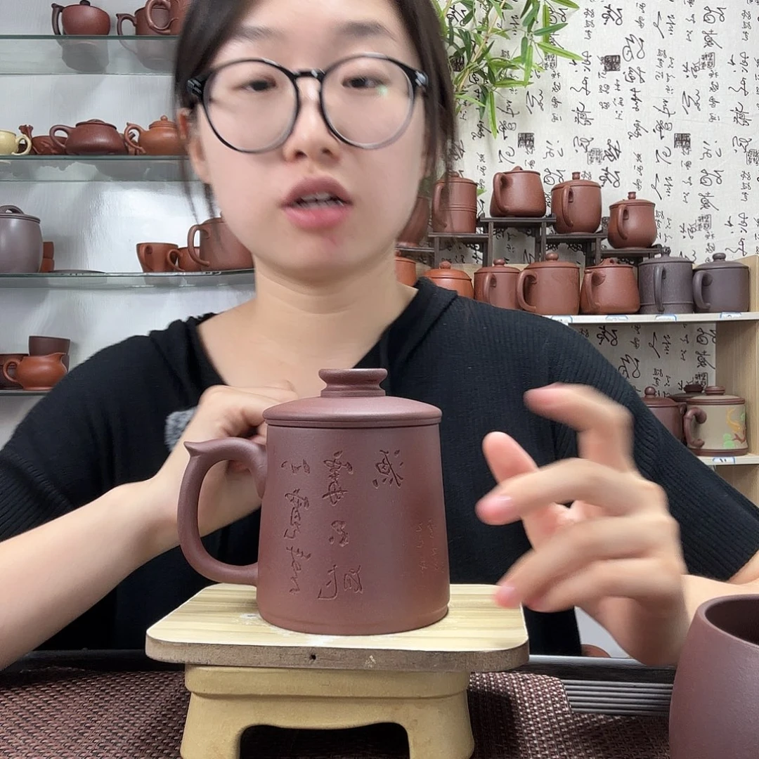茶壶紫砂原矿满砂底槽清雅德心宽三件套没礼盒450CC