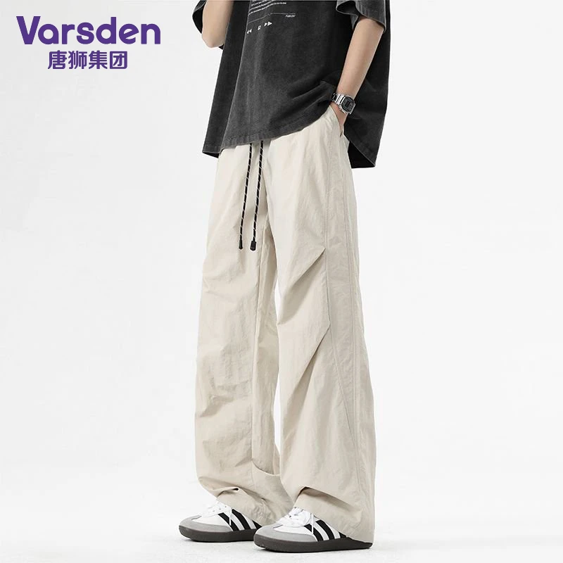 唐狮集团Varsden夏季薄款透气设计感休闲裤男款时尚潮流百搭长裤