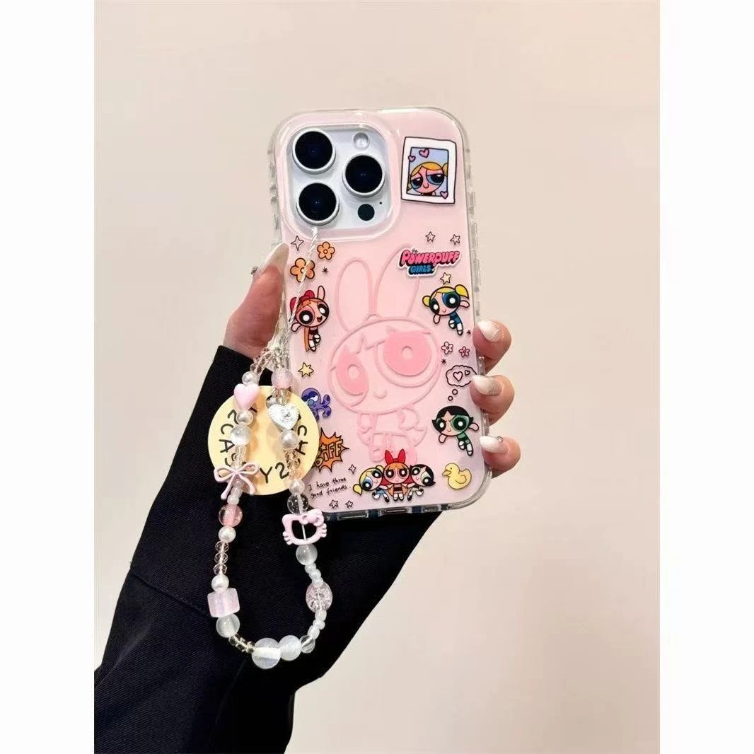 涂鸦小女警适用苹果iphone小米15promax防摔vivo华为oppo手机壳女