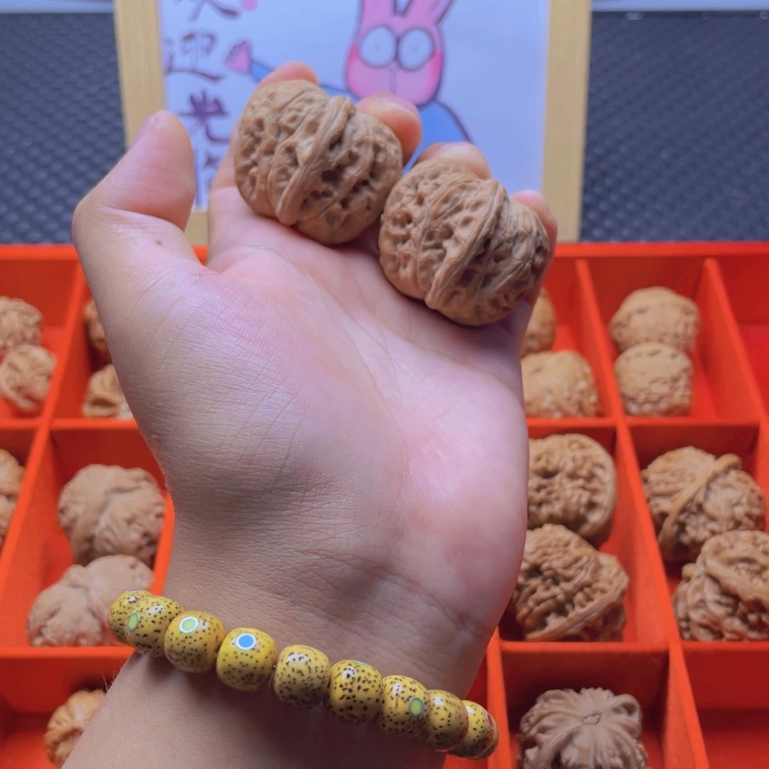 文玩核桃把件一*一元宝39全品白茬