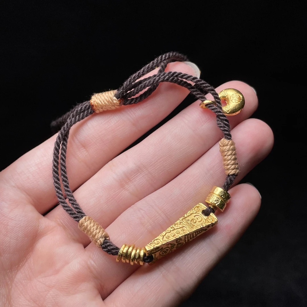 足银银制品 【玉氏珠宝】足银999三角吉言千万两碎银手绳CAN2780585