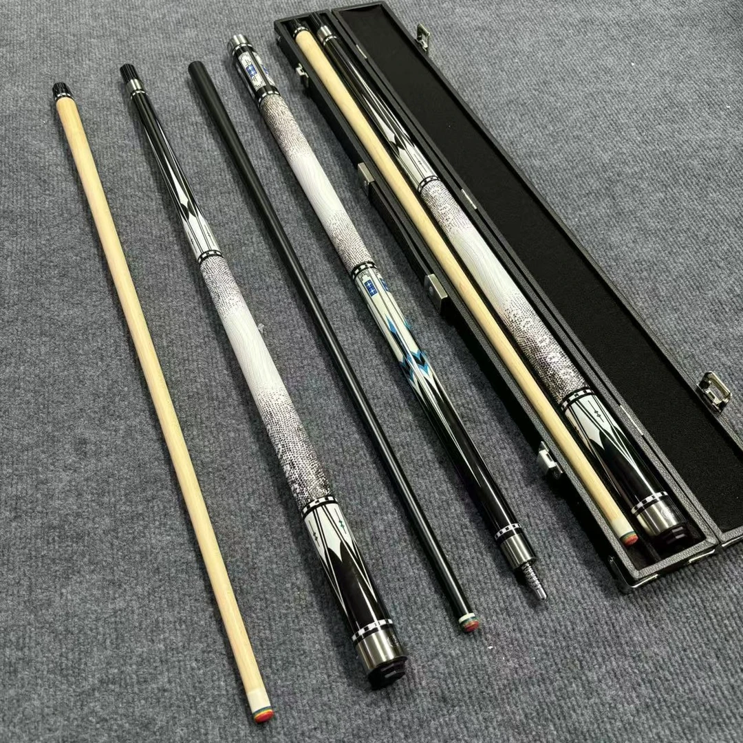 碳纤维专用黑科技中式黑八大头台球杆大头杆专业级分体可拆卸包邮