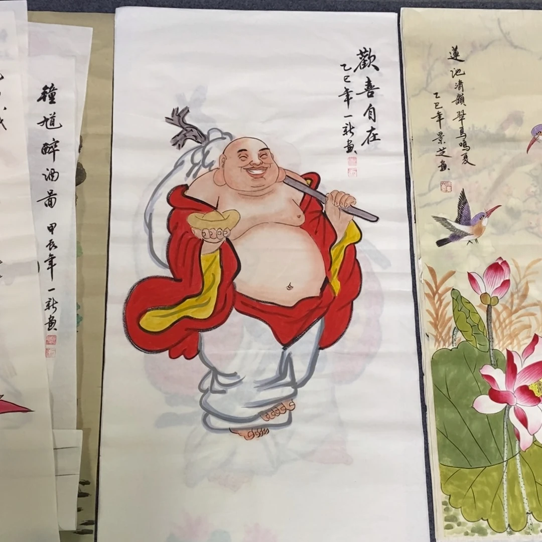 国画尺寸100✖️50三尺精品手绘画