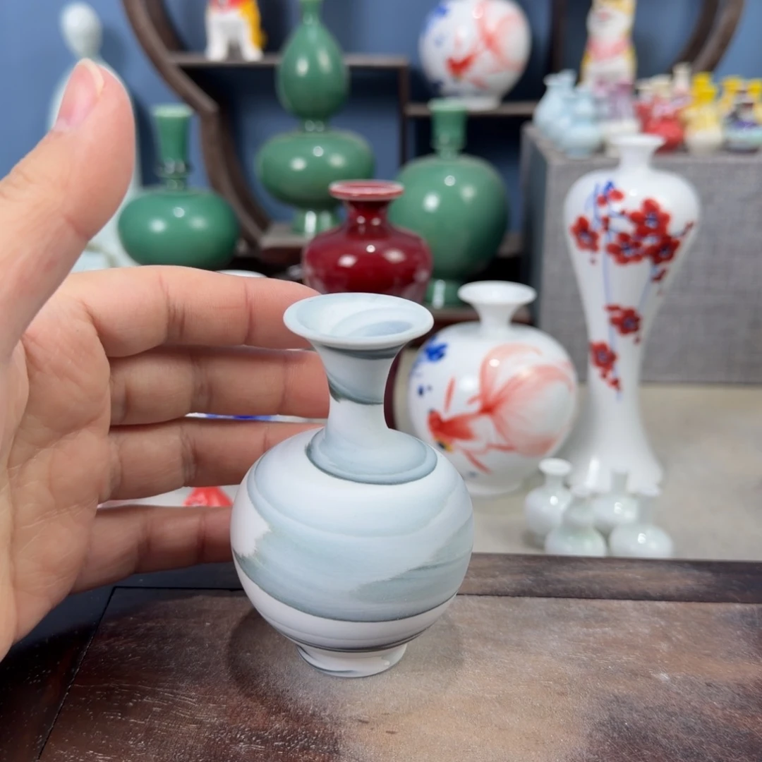 陶瓷手工小花器摆件