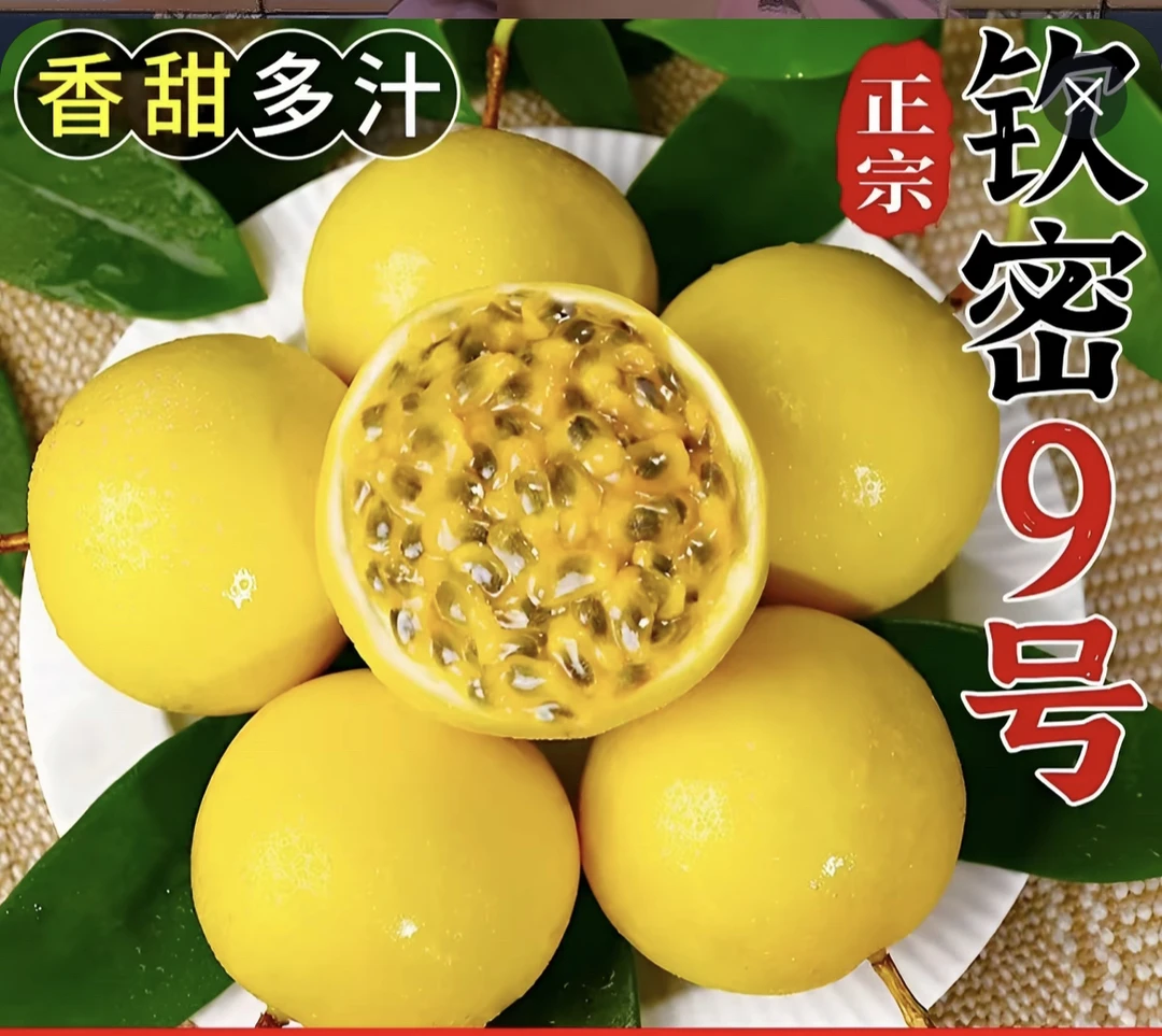 新鲜当季钦蜜九号百香果香甜多汁正宗水果包邮黄色钦蜜9号批发