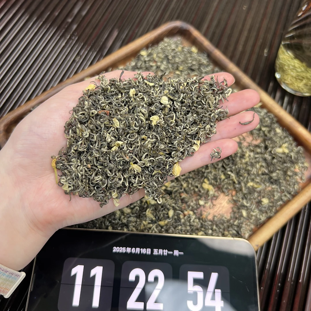 ① 茉莉飘雪  小鹿收茶茉莉绿茶 横县茉莉花  6月16