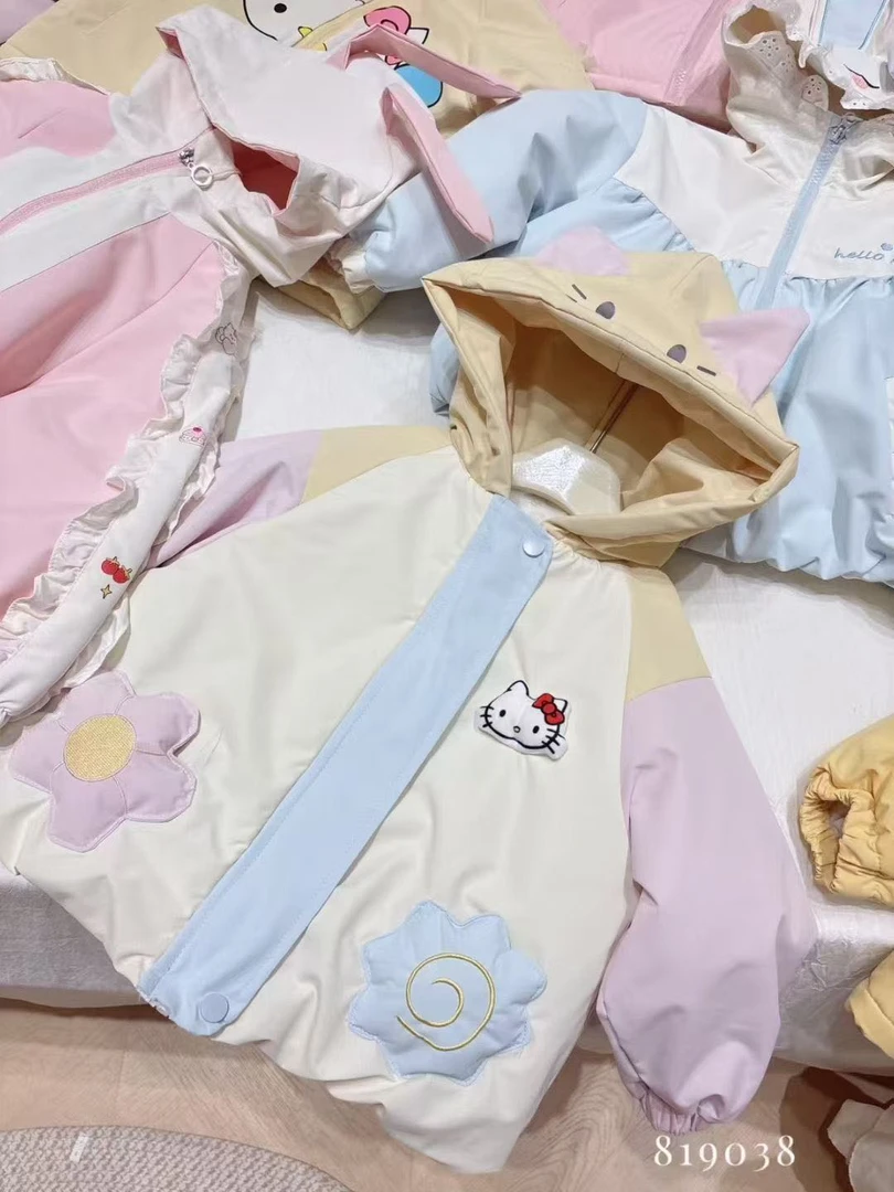 【新疆包邮】秋冬新款花朵口袋KT加绒卫衣B431
