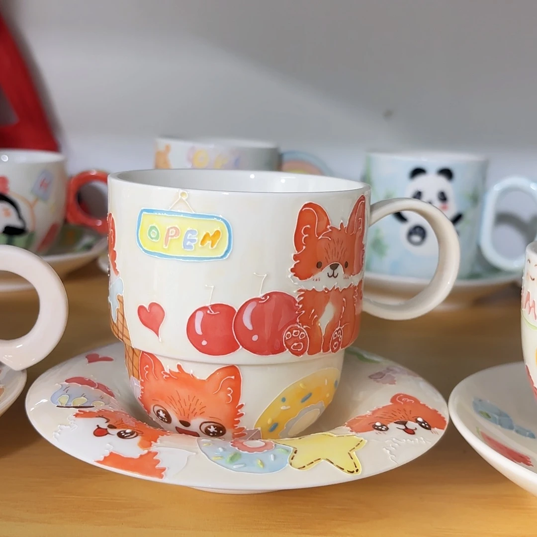 手绘创意高温釉下彩陶瓷