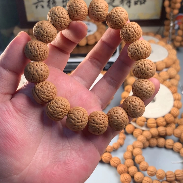 桃核手串18老树磨盘