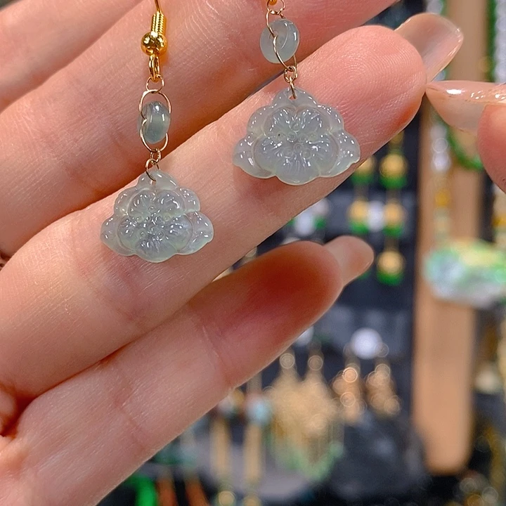 翡翠未镶嵌耳饰翡翠