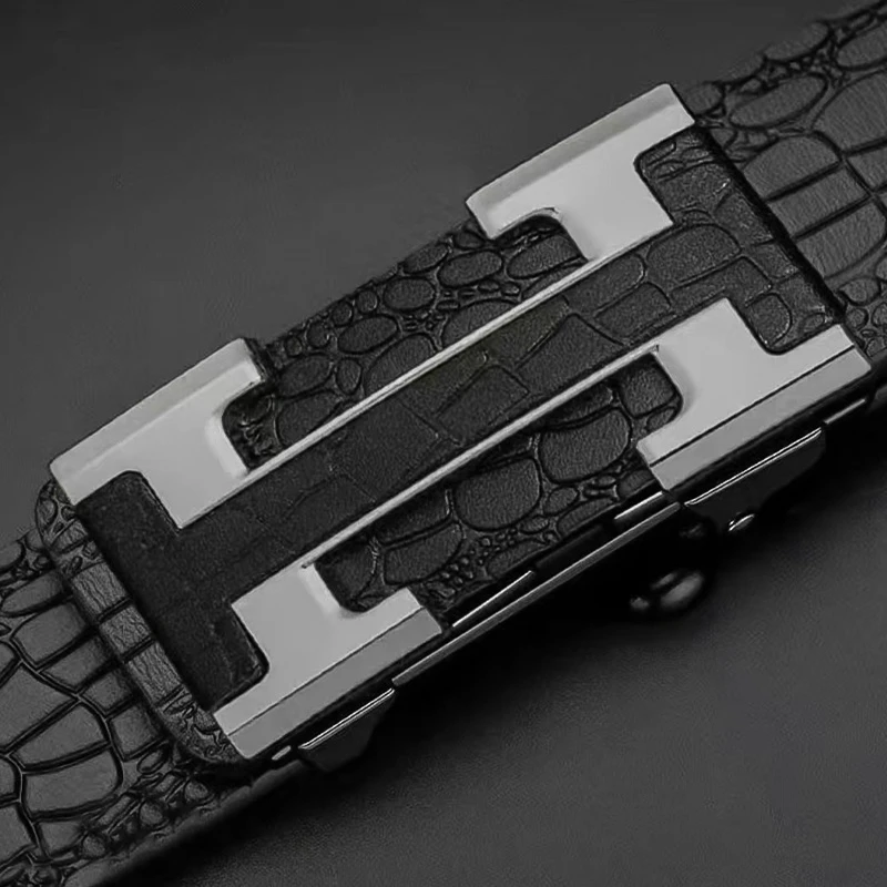 男士休闲时尚轻奢经典高档潮流皮带8134D黑A-2【ZBJ】