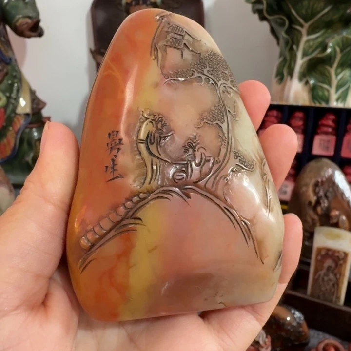 山***长石材手工艺品摆件包邮