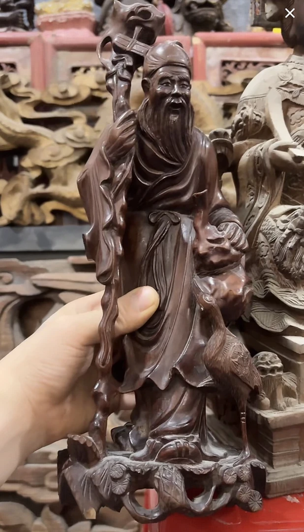老木雕华佗一尊好