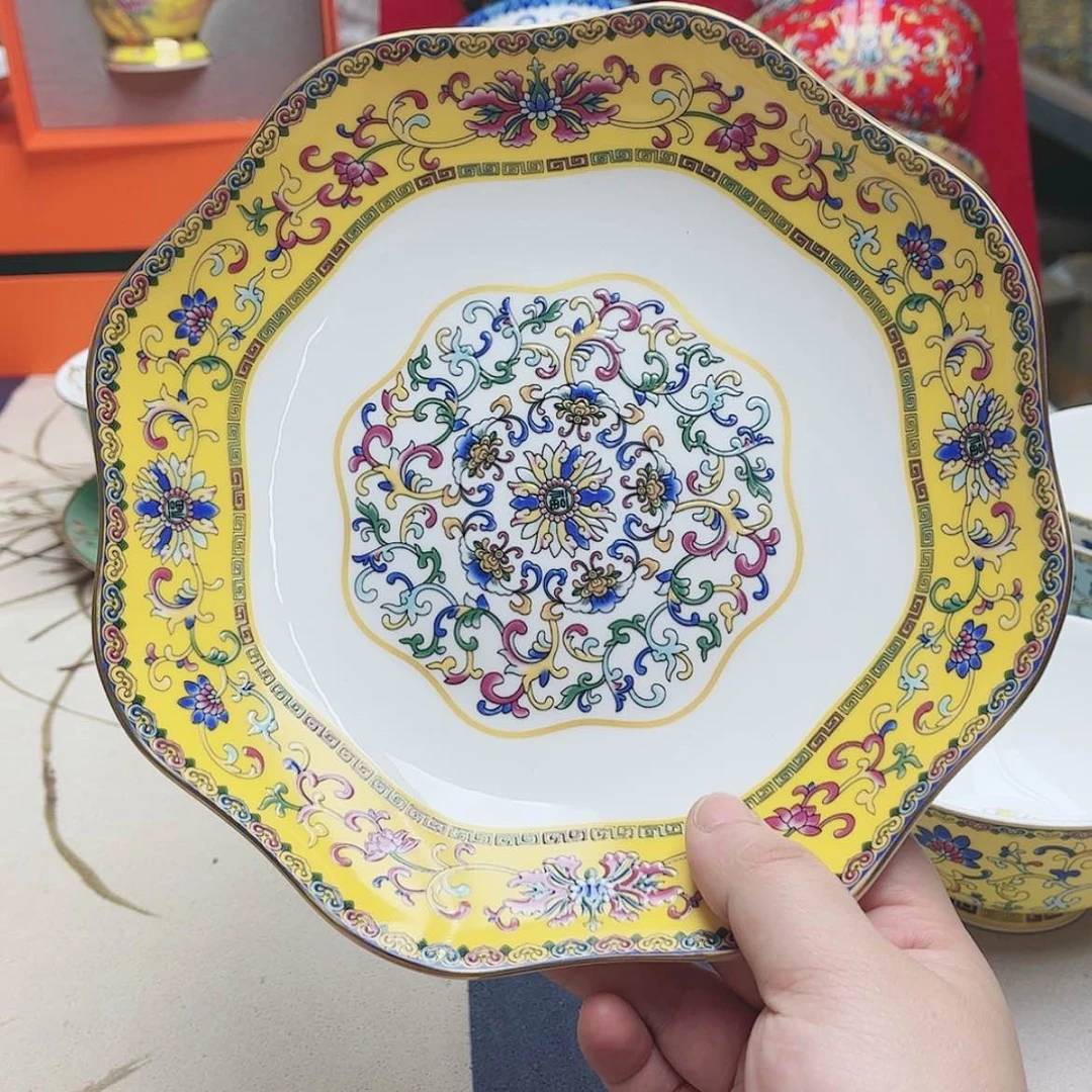 【闪购商品】骨瓷8英寸2花口深。。。。