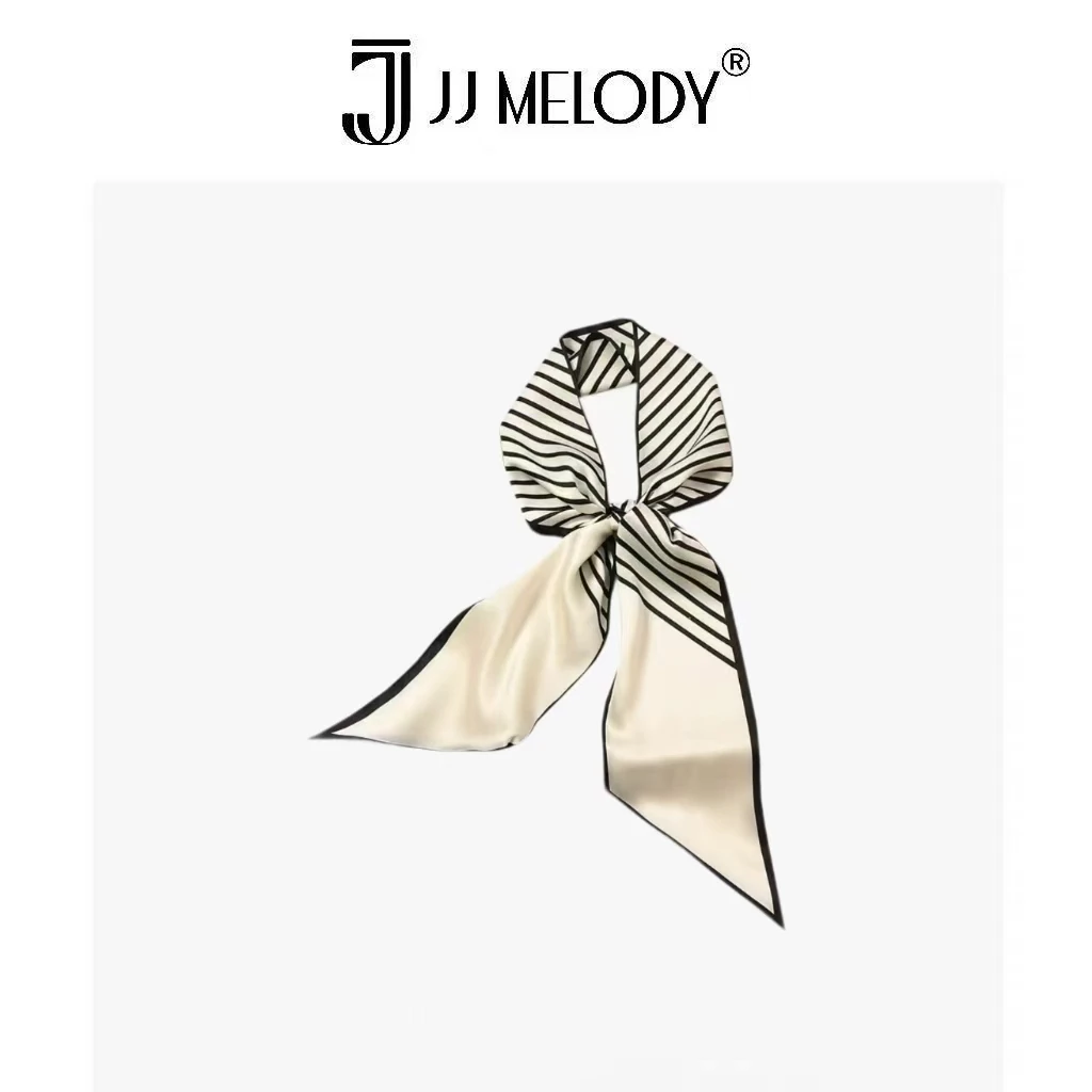 JJ Melody【条纹简约】XJ145-501 斜角丝巾145*13左右Y