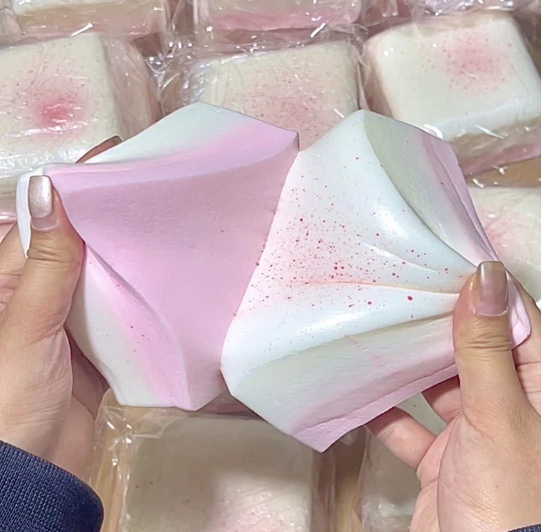 粉白黏黏吐司慢回弹 超级松软捏捏乐夏天 回弹偏快默认有瑕疵玩具