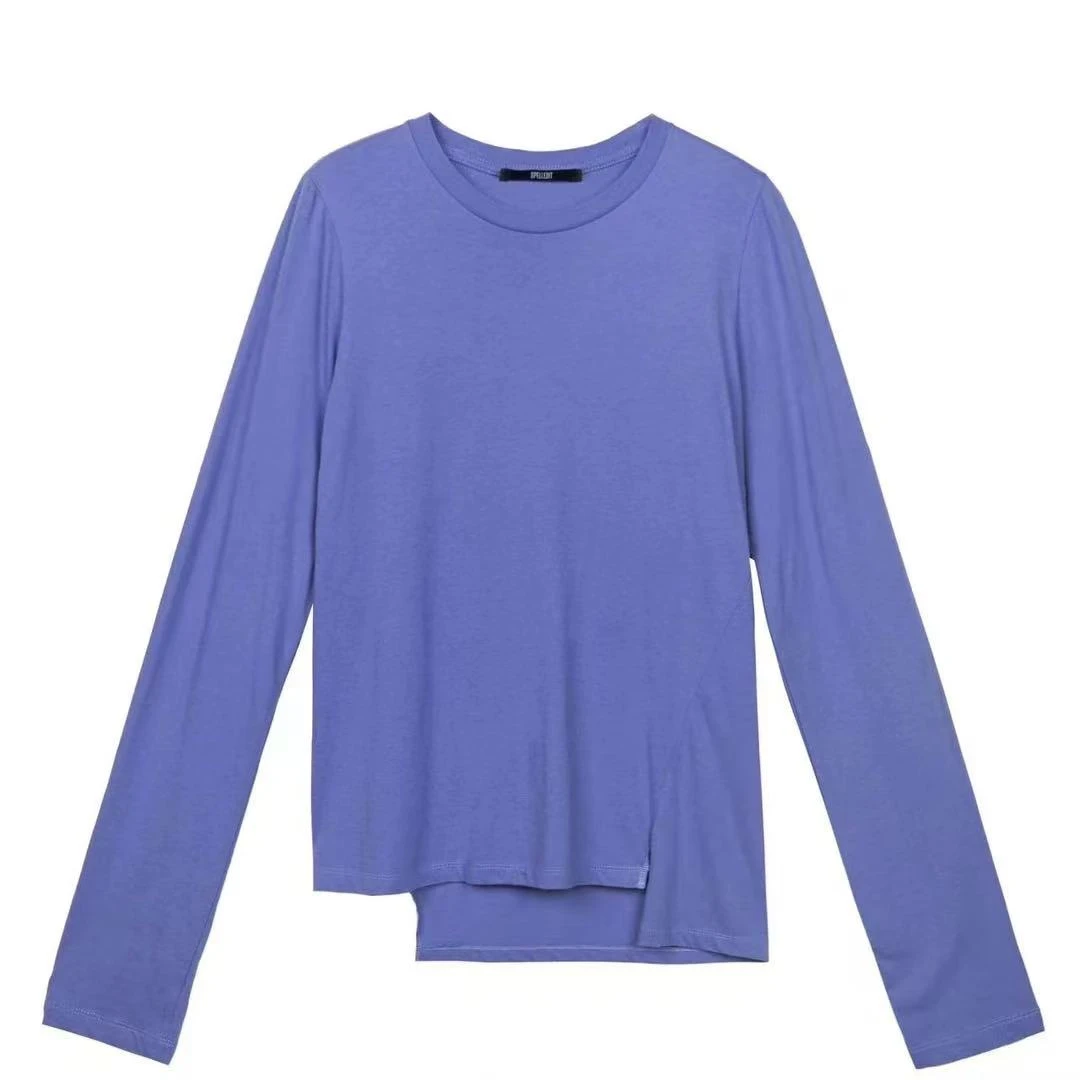 SP斜开叉长袖T恤/NO退换