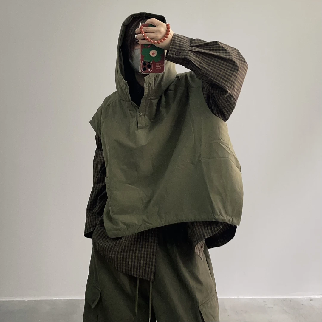 S052 棉服马甲秋冬必备休闲复古宽松百搭慵懒