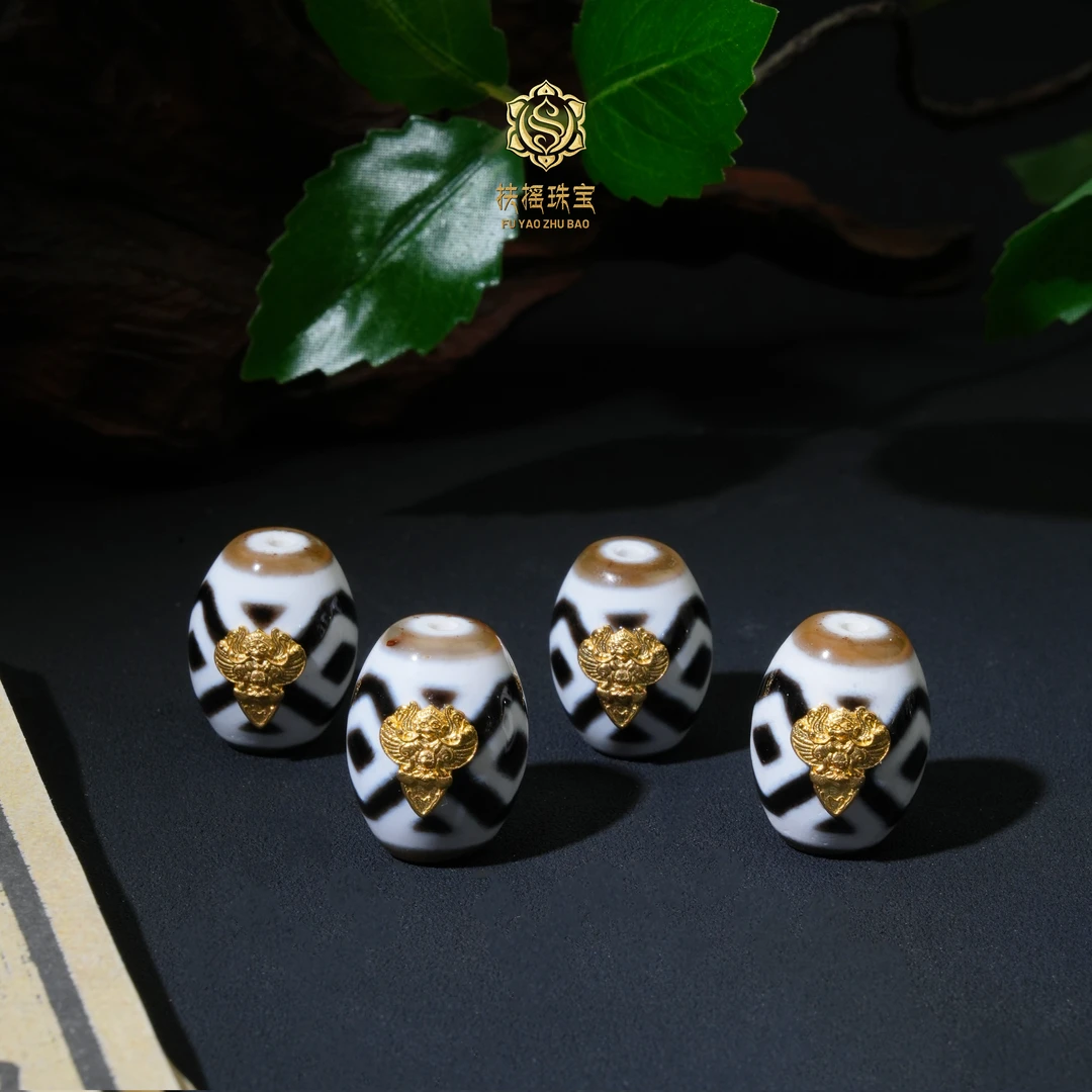 扶摇臻选|18K金镶大鹏金刚三Y达洛玛瑙吊坠多样性发一个