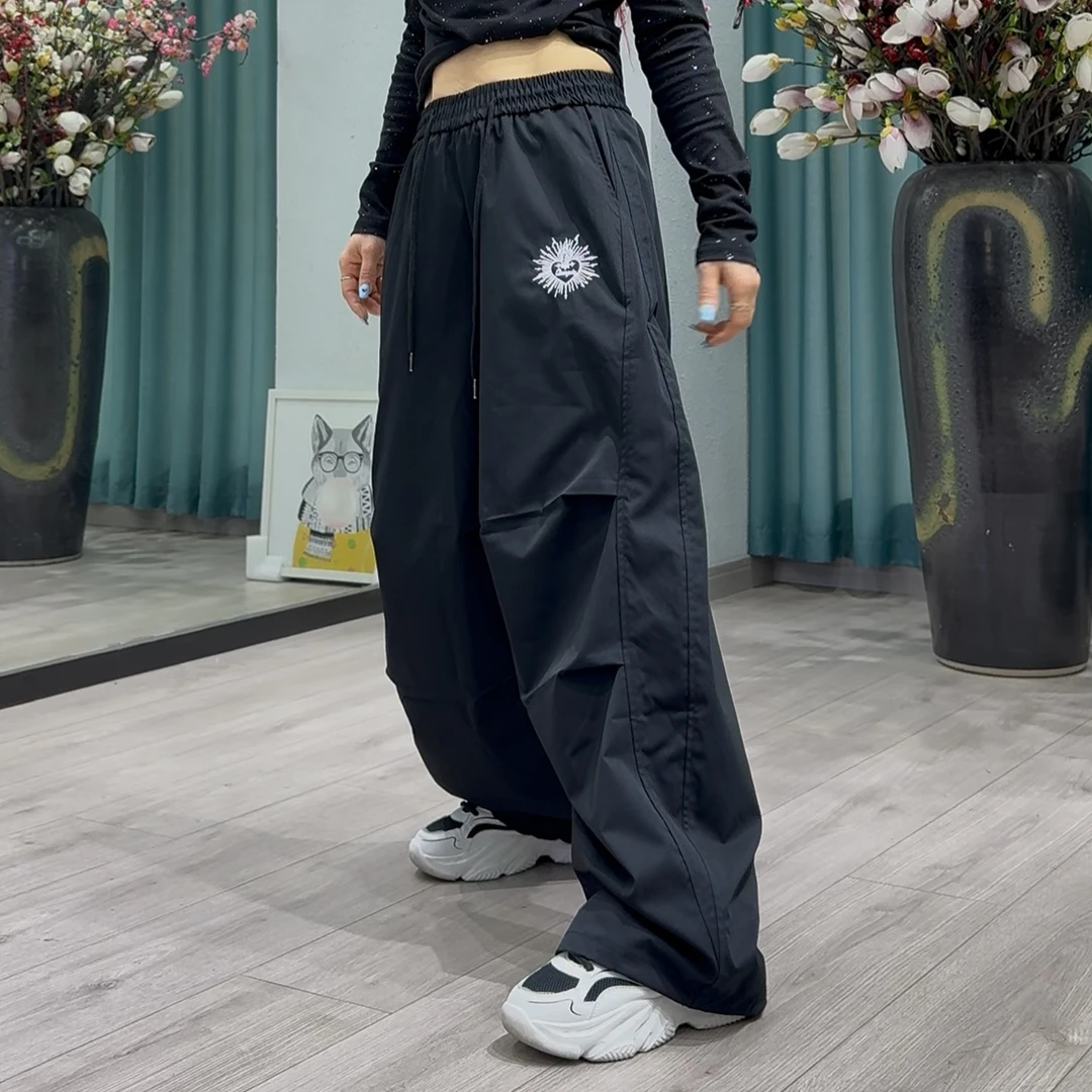 CX-509春季新品水洗莼棉男女同款伞兵裤女款