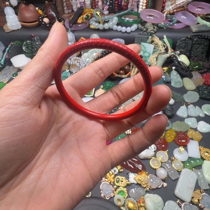 *****天然辰砂56圈心经手镯
