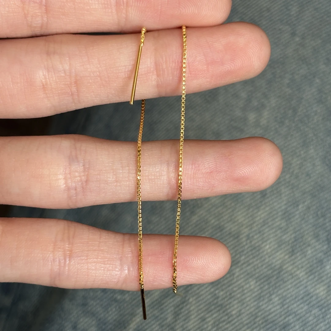 618大促-盒子链耳线足金999