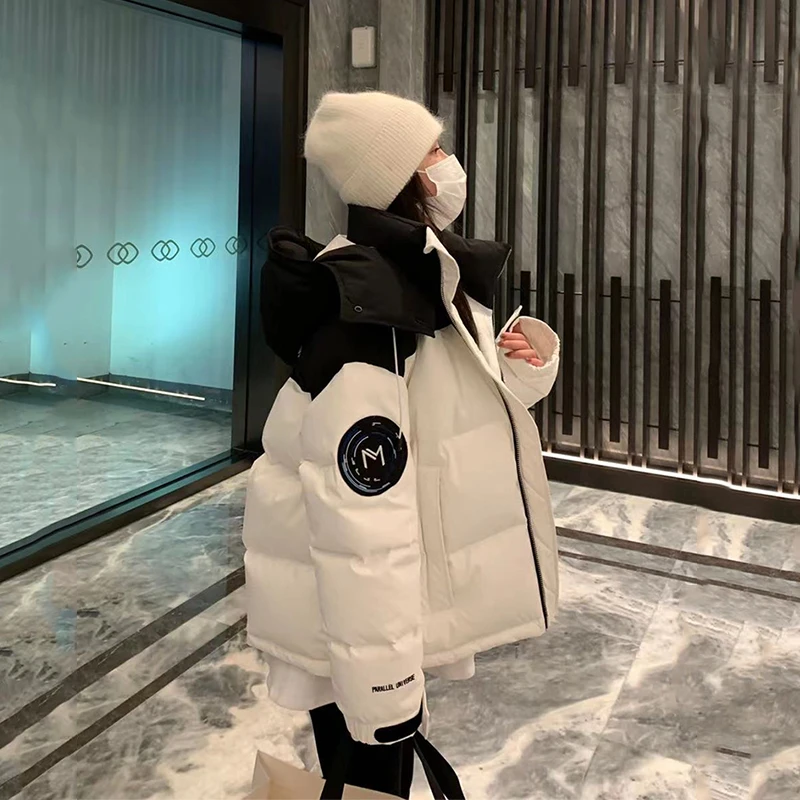 2025新款高级感超好看拼接棉服女士工装加厚小个子冬棉衣棉袄外套