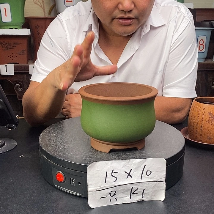 紫砂花盆货号一只K1