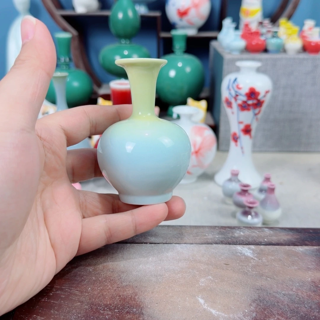 陶瓷手工小花器摆件