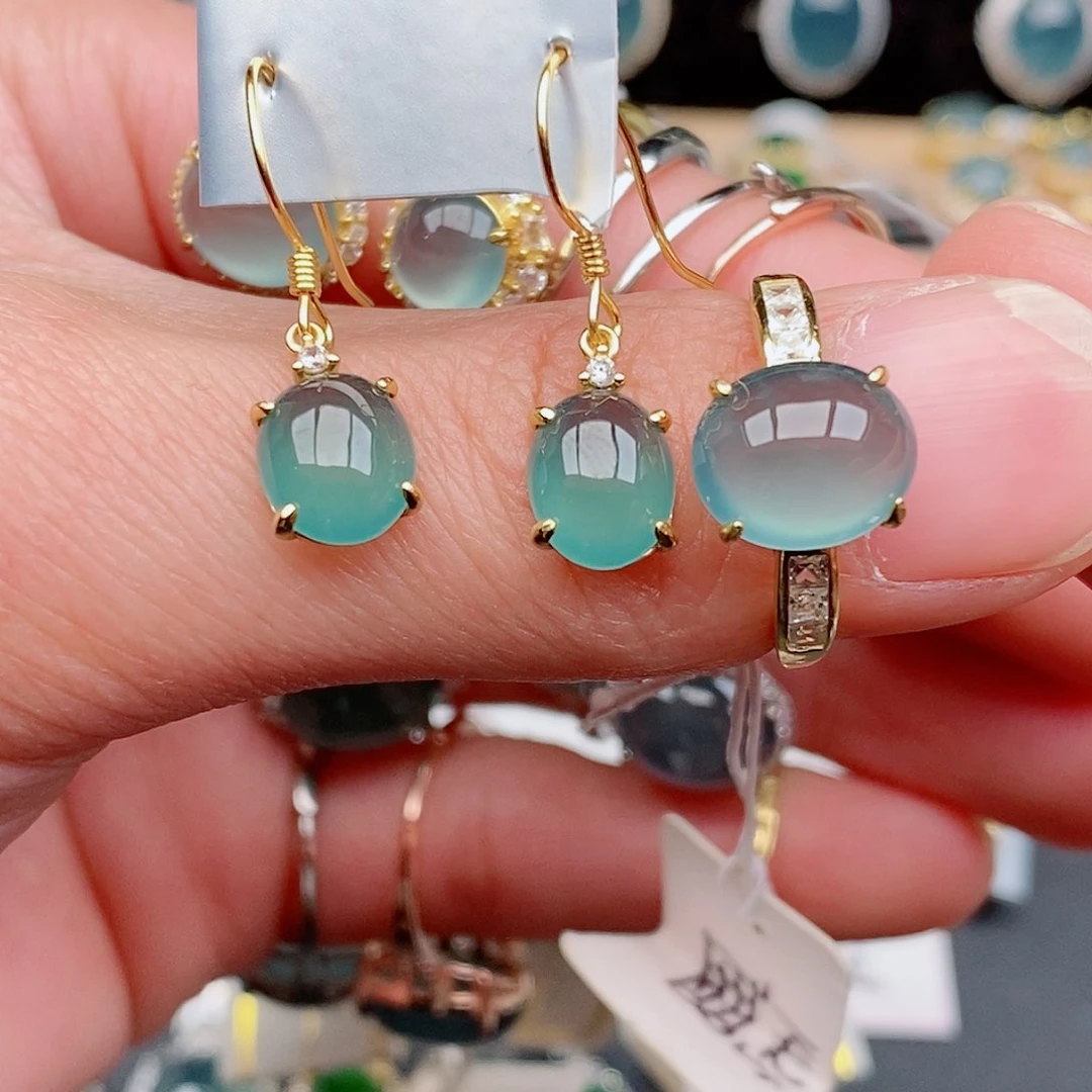 银S925镶嵌戒指翡翠王*妮