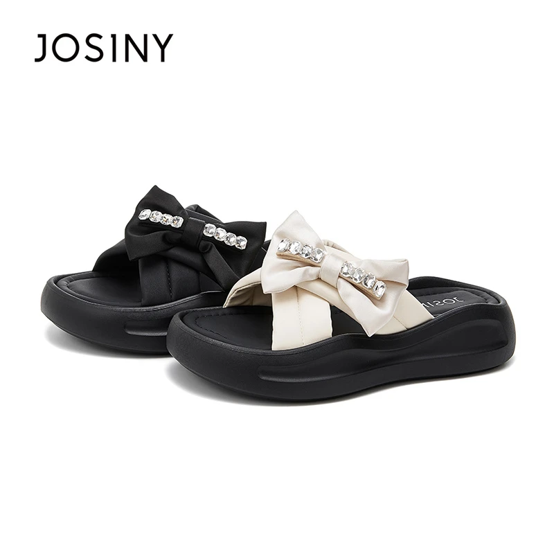 夏季小香风凉鞋交叉带钻软底优雅休闲防滑时装拖鞋