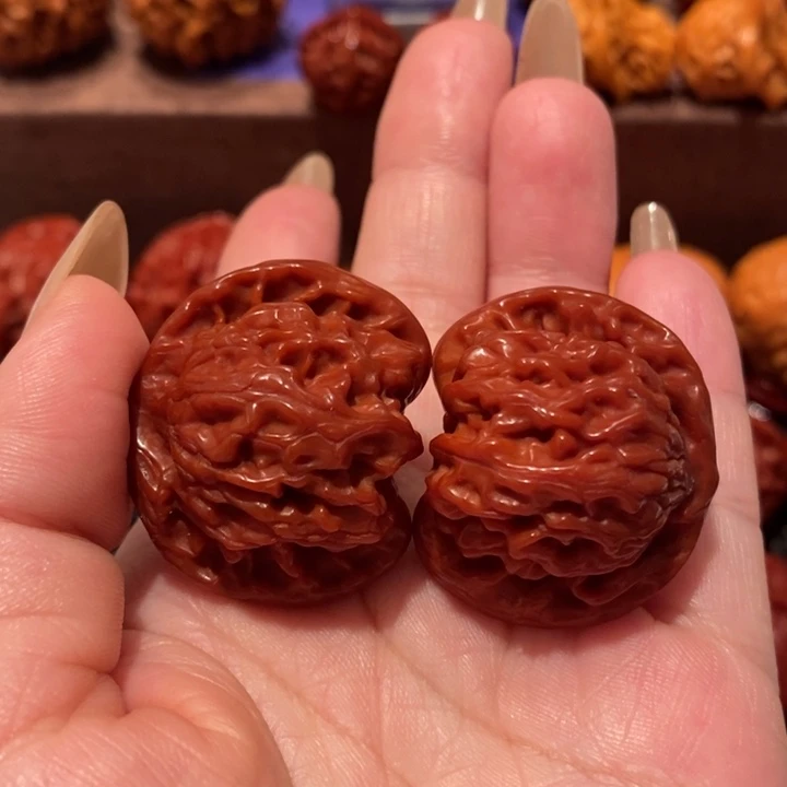 吊坠文玩核桃35超玉化粗筋盘山0396