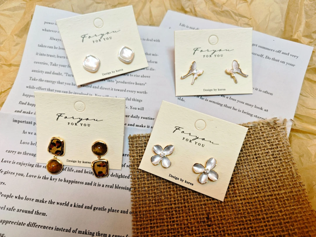 铜合金铜耳饰 女耳钉日韩原创设计【直播间链接勿拍~拍下不退不换】