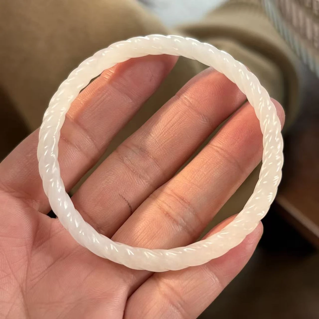 【初见珠宝】和田玉手镯20-3CH392X2【多样性发一件】圈口57