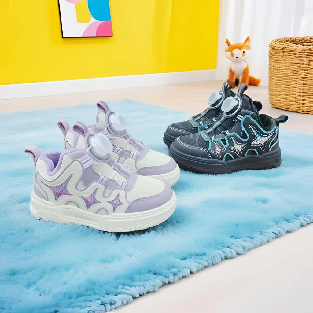 星闪393儿童二棉潮流鞋保暖学生百搭休闲舒适软底棉鞋F-7