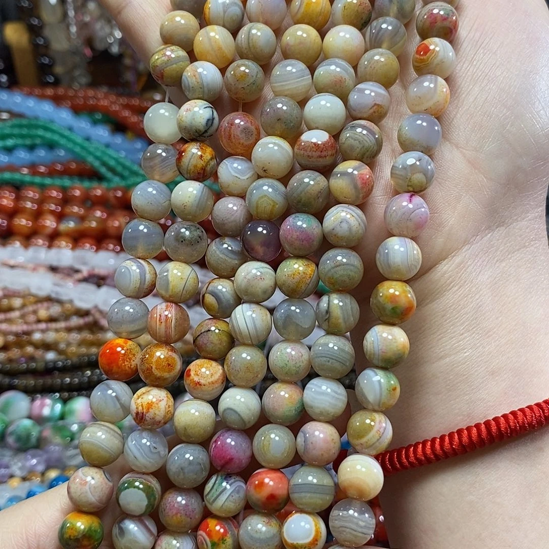 玛瑙/玉髓未镶嵌珠宝半成品锦鲤玛瑙一条卡10mm