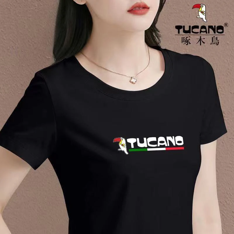 啄木鸟正品短袖T恤2025年新款初夏中年妈妈减龄遮肉显瘦打底衫潮