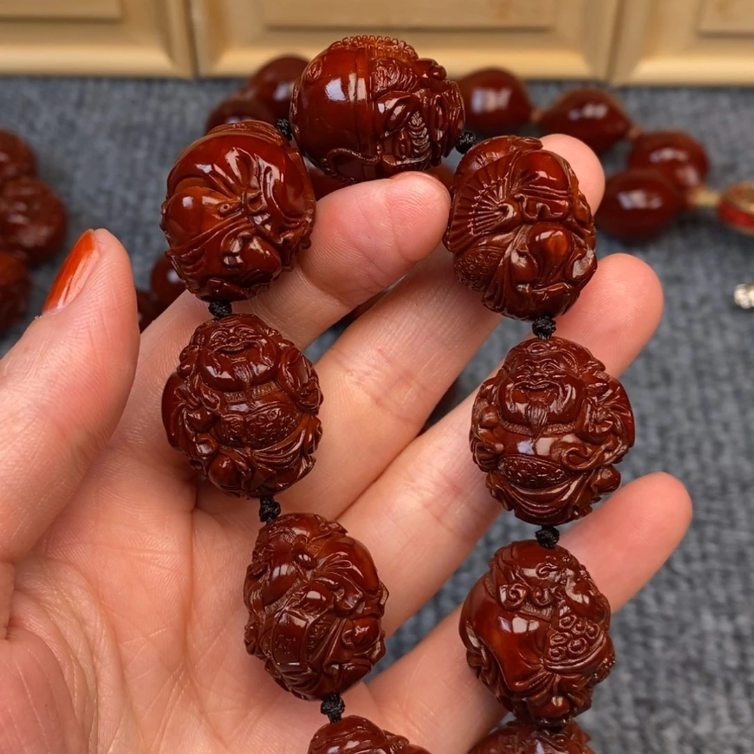 男***忍橄榄核手串/手链八宝财神