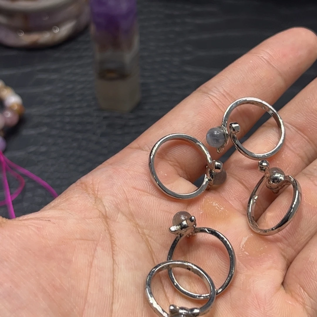 未镶嵌手链水晶灰月光戒指