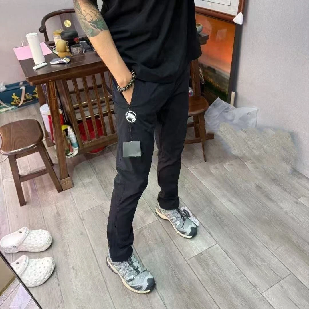 爆款户外软壳硅胶象直筒冲锋裤防水夏季轻奢潮流百搭休闲裤