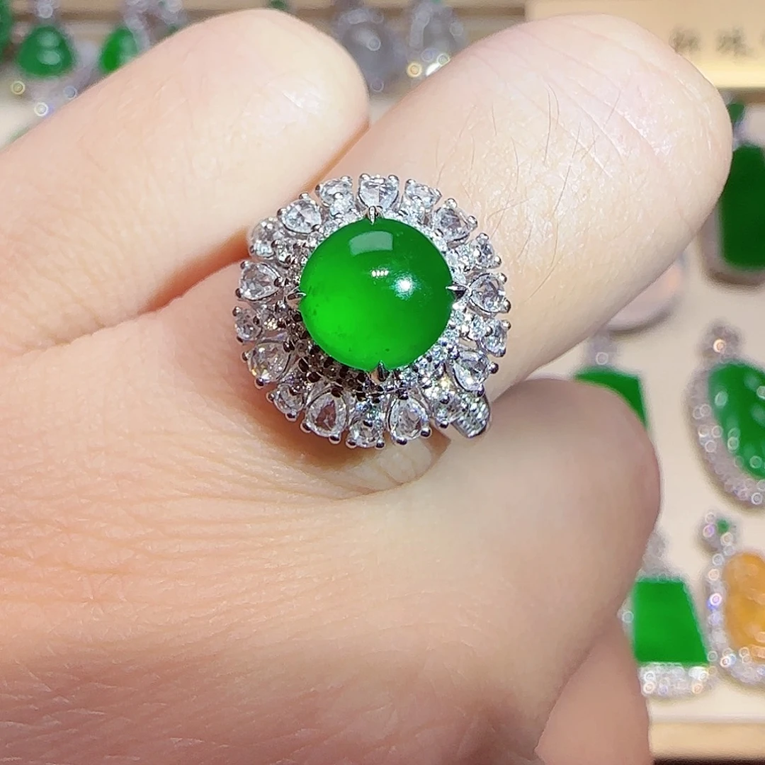 G***福翡翠18K金镶嵌戒指